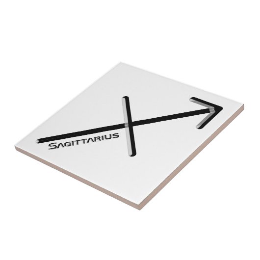 射手座、〔占星術の〕十二宮図標識抽象デザイン、 タイル (側面)