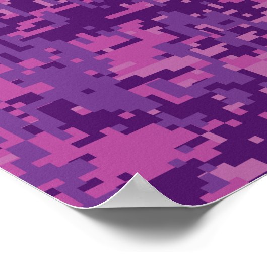 射手座〔占星術の〕十二宮図標識明るい赤紫色デジタルカモフラージュ ポスター (角)