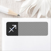 射手座〔占星術の〕十二宮図標識黒色炭素繊維プリント ラベル (インサイチュ)