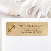 射手座〔占星術の〕十二宮図標識 – 差出人住所ラベル ラベル (インサイチュ)