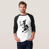 射手座〔占星術の〕十二宮図記号と記号 Tシャツ (正面フル)