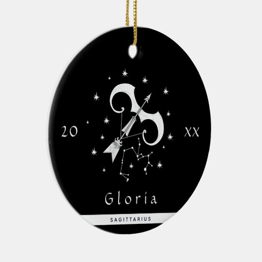 射手座〔占星術の〕十二宮図記号占星術記号名年 セラミックオーナメント (右)