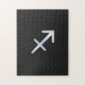 射手座〔占星術の〕十二宮図記号(黒いヘビの肌) ジグソーパズル (縦)