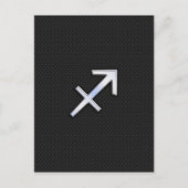 射手座〔占星術の〕十二宮図記号(黒いヘビの肌) ポストカード (正面)