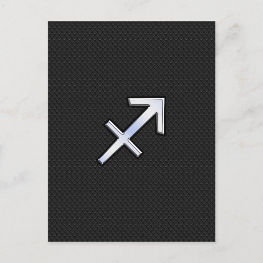 射手座〔占星術の〕十二宮図記号(黒いヘビの肌) ポストカード (正面)