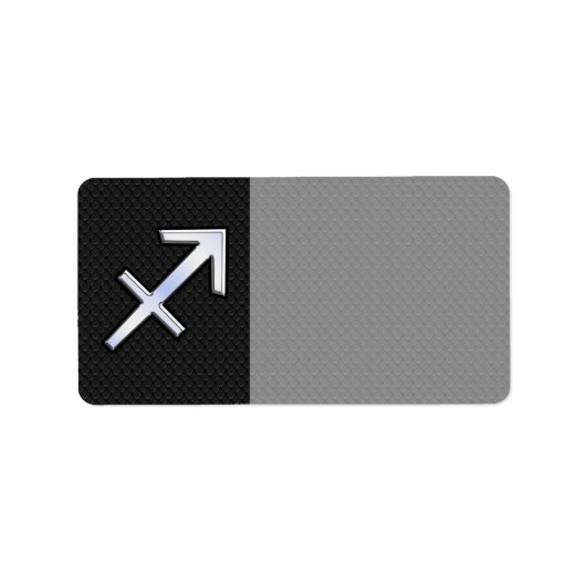 射手座〔占星術の〕十二宮図記号（黒いヘビの肌） ラベル (正面)