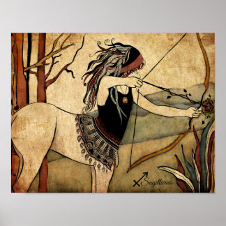 射手座〔占星術の〕十二宮図 ポスター