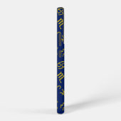 射手座〔占星術の〕十二宮図+星占い記号Ptn Gld+ブルース Samsung Galaxyケース (右側面)