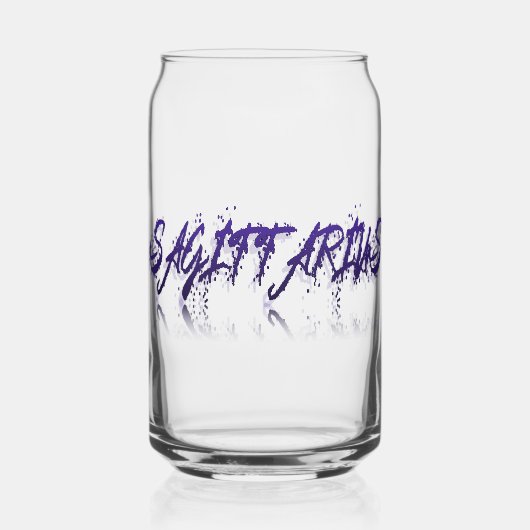 射手座 – 反射 ガラス缶 (正面)