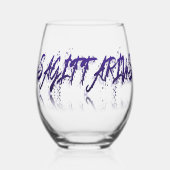 射手座 – 反射 ステムなしワイングラス (正面)