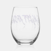 射手座 – 反射 ステムなしワイングラス (裏面)