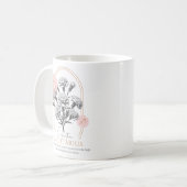 射手座 星座 花 カーネーション 占星術 コーヒーマグカップ (正面左)