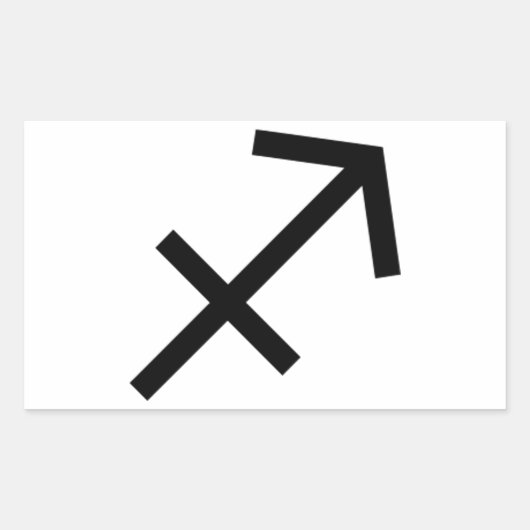 射手座 長方形シール (正面)
