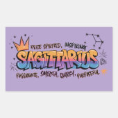 射手座 長方形シール (正面)