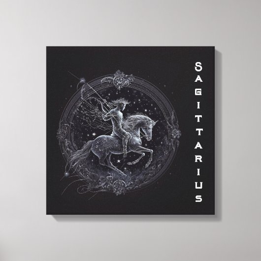 射手座- 11月22日～12月21日 キャンバスプリント (正面)