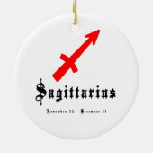 射手座、11月22日～12月21日 セラミックオーナメント (裏面)