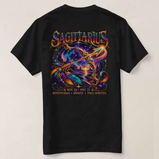射手座 Tシャツ (デザイン裏面)