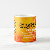 射手座Archerの火の印の占星術のなマグ コーヒーマグカップ (中央)