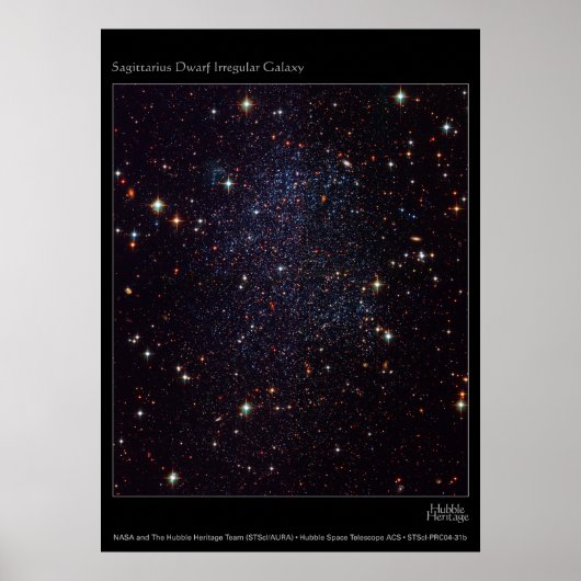 射手座DwarfIrregularGalaxy-20 ポスター (正面)