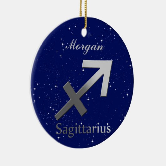 射手座Sun記号(名前あり) セラミックオーナメント (右)