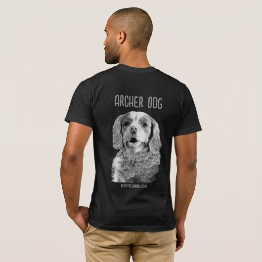 射手犬のシャツ Tシャツ (裏面フル)