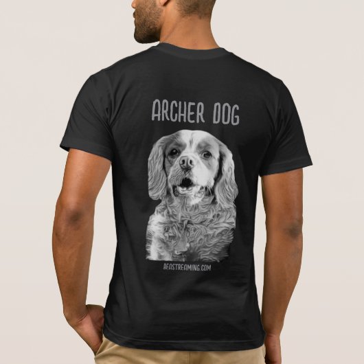 射手犬のシャツ Tシャツ (裏面)