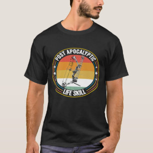 射手用おもしろいアーチェリースローガン弓 Tシャツ