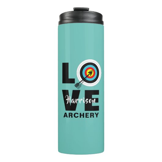 射手的盤ラブアーチェリパーソナライズされたー タンブラー (正面)