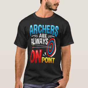 射手衣装ボウアローゲームアーチェリー引用文アーチ Tシャツ