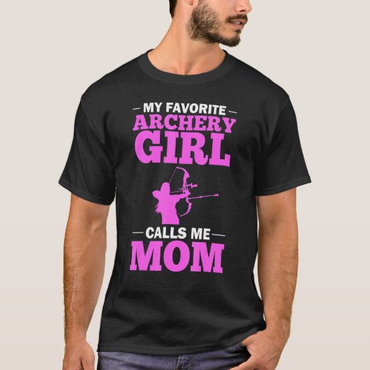 射手衣装マザー引用文弓矢ゲームアーチング Tシャツ (正面)
