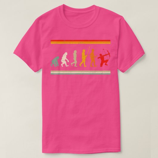 射手進化レトロアローボウアーチェリー1 Tシャツ (デザイン正面)
