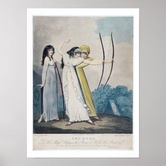 射手、J.H. Wright (fl.1795-1838)によって刻まれた ポスター (正面)