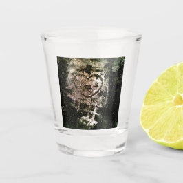 射抜きハート ショットグラス