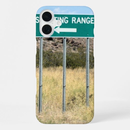 射撃場へ左折 iPhoneケース (裏面)