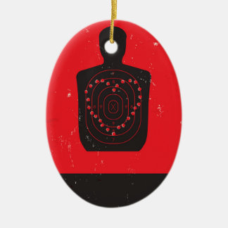 射撃演習のハート セラミックオーナメント