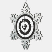 射撃演習 スノーフレークピューターオーナメント (右)