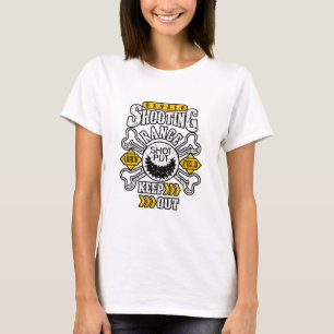 射撃練習場-保って下さい Tシャツ