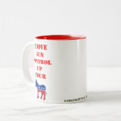 射撃銃の制御 ツートーンマグカップ (正面左)