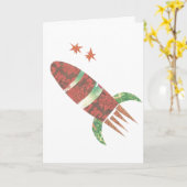 射撃、発砲のロケットカスタムなメッセージカード カード (黄色い花)