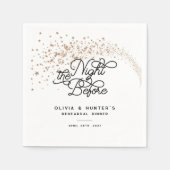 射撃、 発砲はリハーサルの夕食前の夜を星にする スタンダードカクテルナプキン (正面)