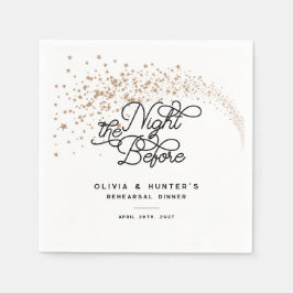 射撃、 発砲はリハーサルの夕食前の夜を星にする スタンダードカクテルナプキン