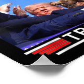 射撃、 発砲は私を強くするドナルドトランプ2024 ポスター (角)