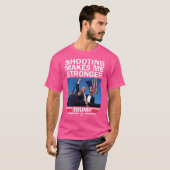 射撃、 発砲は私を強くするドナルド・トランプ政治 Tシャツ (正面フル)