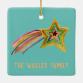 射撃、 発砲スターウォーターカスタマイズカラーITファミリ セラミックオーナメント (裏面)