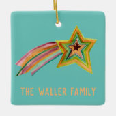 射撃、 発砲スターウォーターカスタマイズカラーITファミリ セラミックオーナメント (正面)