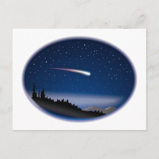 射撃、 発砲スターオーバーナイトランドスケープ ポストカード (正面)