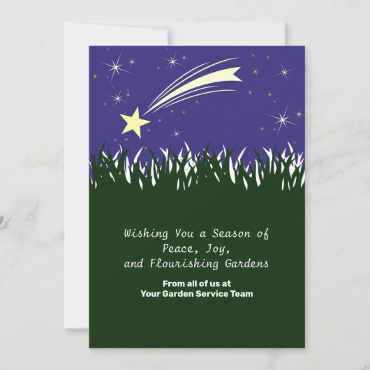 射撃、 発砲スタークリスマスビジネスホリデーカード シーズンカード (正面)