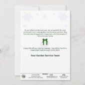 射撃、 発砲スタークリスマスビジネスホリデーカード シーズンカード (裏面)