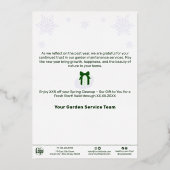 射撃、 発砲スタークリスマスフォイルビジネスホリデーカード 箔招待状 (裏面)