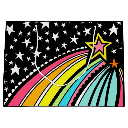 射撃、 発砲スターコンメットファイアボール抱き枕 ラージペーパーバッグ (正面)